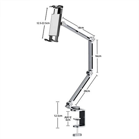 Universal 360° Dönebilen Katlanır Masaüstü Tablet Ve Telefon Tutucu