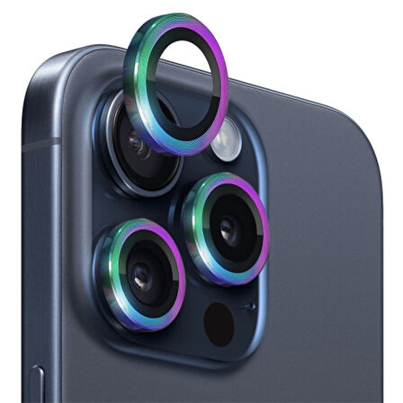 ALLY iPhone 15 Pro/15 Pro Max Kamera Lens Koruma Cami
