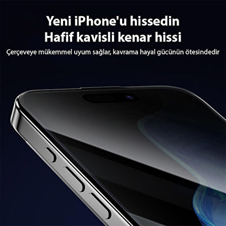 iPhone 15 Pro Privacy Hayalet Full Koruma Tempered Cam Ekran Koruyucu