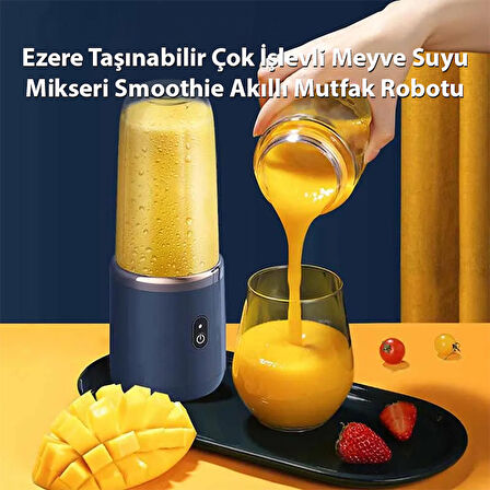 Ezere Taşınabilir Çok İşlevli Meyve Suyu Mikseri Smoothie Akıllı Mutfak Robotu