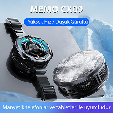 MEMO CX09 Manyetik Cep Telefon Soğutma Fanı Radyatör Soğutucu