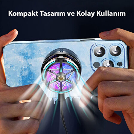 S6 Manyetik Cep Telefon Soğutma Fanı Radyatör Soğutucu (Siyah)