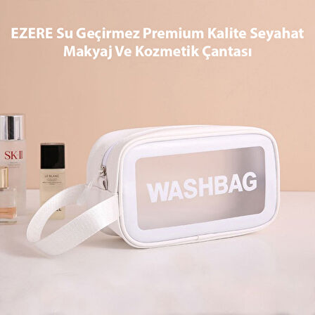 EZERE 3 Parça Su Geçirmez Premium Kalite Seyahat, Makyaj Ve Kozmetik Çantasi