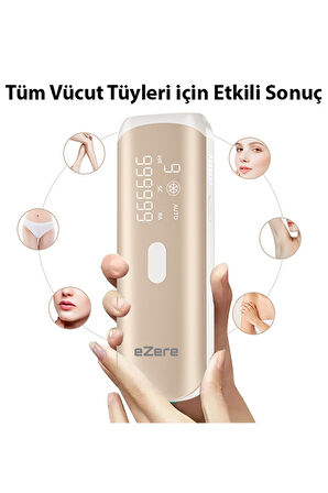 EZERE IPL Buz Lazer Epilasyon 999.999 Atim Otomatik/manuel Dokunmatik Ekran Agrisiz Vücut Yüz Cihazi