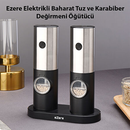 Ezere Elektrikli Baharat Tuz ve Karabiber Değirmeni Öğütücü
