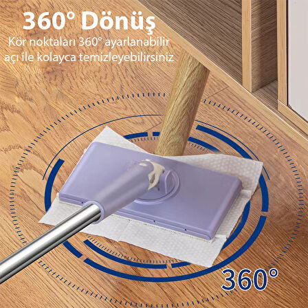 Ally Yüzey Temizlik Havlusu Kullan At Temizlik Bezi için Küçük Otomatik Mini Mop - 4Adet Bez Hediye