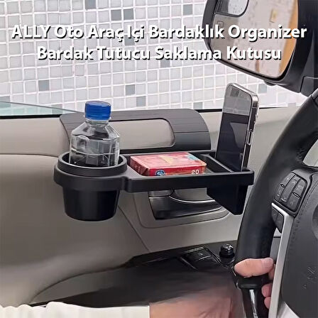 ALLY Oto Araç Içi Bardaklık Organizer Bardak Tutucu Saklama Kutusu