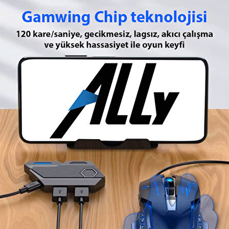 ALLY Mix Elite Plus - PUBG denetleyicisi için Gamepad mobil oyun klavye Mouse dönüştürücü Bluetooth IOS Android oyun adaptörü