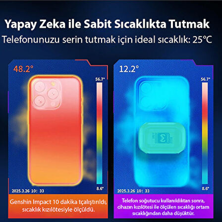 Memo CX12 Pro 2000Mah Bataryalı i Manyetik Cep Telefon Soğutma