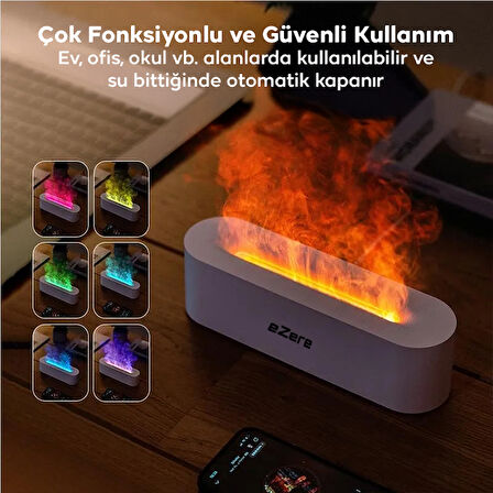Ezere A3 Ev ve Ofis için Alev Difüzörü ve Ultrasonik Hava Nemlendici
