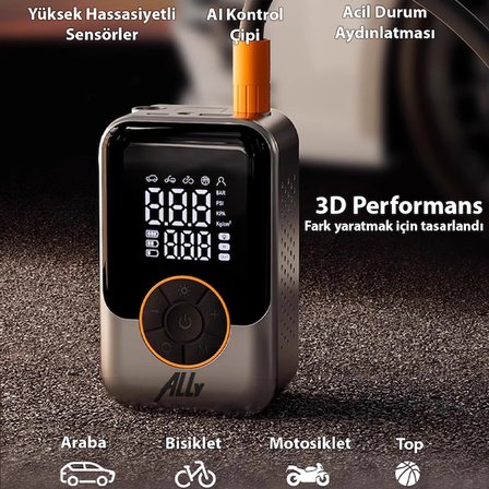 ALLY ST-221D Pro Akıllı Hava Kompresörü Araç kablosuz hava pompası