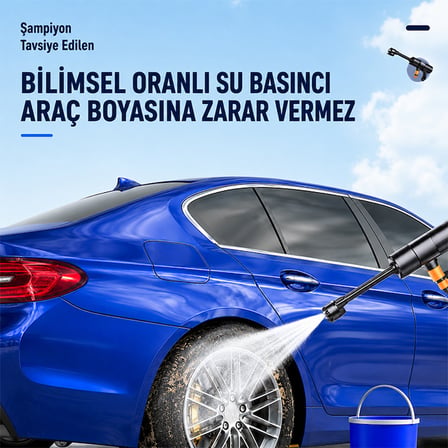 Ezere JetClean Pro 18000rpm  Şarjlı Yüksek Basınçlı Araç ve Bahçe Yıkama Temizleme Tabancası