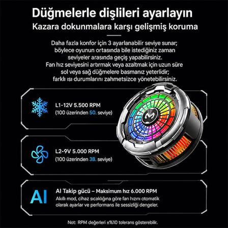 MEMO CX26 Ultra 30W Manyetik Telefon Soğutucu | RGB MagSafe Mobil Oyun Soğutucusu | Yapay Zeka Destekli