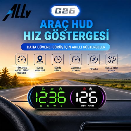 Ally HUD G26  GPS Head Up Display HUD, Dijital Hız Göstergesi