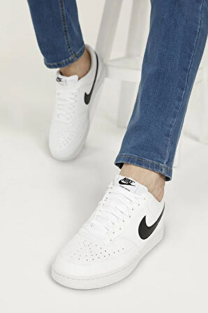 Nike COURT VISION LO NN Erkek Sneaker BEYAZ SİYAH