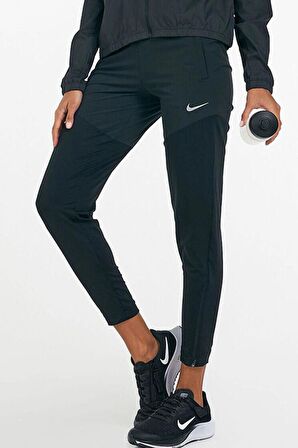 Nike Dri-Fit Essential Running Siyah Bilek Üstü Kadın Eşofman Altı