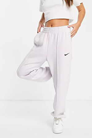 Nike Sportswear Loose Fit Pant Bol ve Uzun Kesim Lila Eşofman Altı