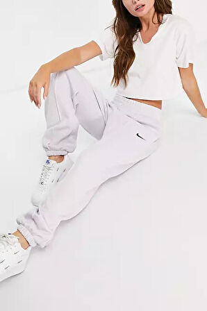 Nike Sportswear Loose Fit Pant Bol ve Uzun Kesim Lila Eşofman Altı