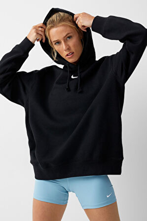 Nike Sportswear Collection Essantial Bol Kesim Siyah Kadın Sweatshrit
