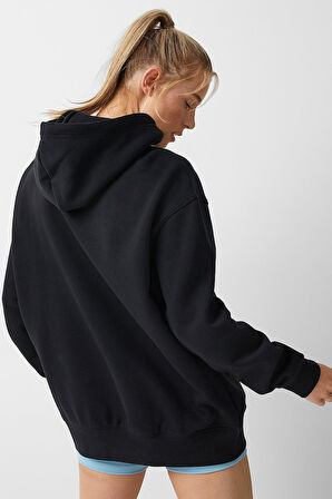 Nike Sportswear Collection Essantial Bol Kesim Siyah Kadın Sweatshrit