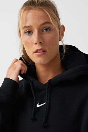 Nike Sportswear Collection Essantial Bol Kesim Siyah Kadın Sweatshrit