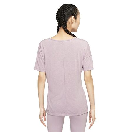 Nike W Ny Df Layer Ss Top Kadın Mor T-shirt - CJ93