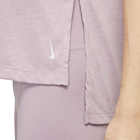 Nike W Ny Df Layer Ss Top Kadın Mor T-shirt - CJ93