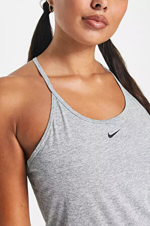 Nike Dri-FIT One Elastika Standart Kesim Kadın Gri Spor Atlet