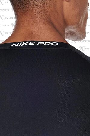 Nike Pro Dri-Fit Sıkı Kesim Erkek Siyah Antrenman Uzun Kollu Tişörtü