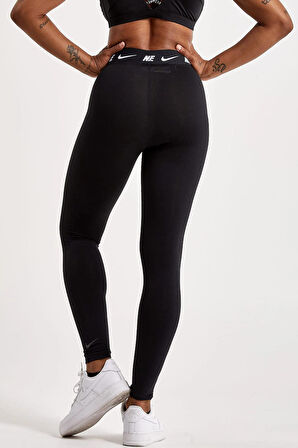 Nike Nsw Clup High-Waisted Yüksek Belli Siyah Kadın Spor Tayt 