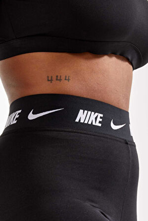 Nike Nsw Clup High-Waisted Yüksek Belli Siyah Kadın Spor Tayt 
