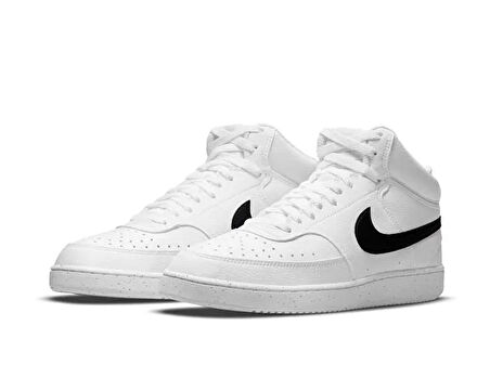 Nike Ayakkabı Günlük Court Vision Mid Erkek Spor Ayakkabı BEYAZ