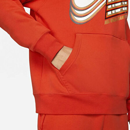 Nike DC9604-673 Air Jordan Jumpman Core Fleece Hoodie Erkek Kırmızı Kapüşonlu Sweatshirt