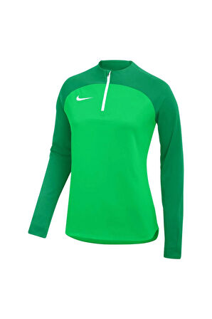 Academy Pro Dri Fit Half Zip Kadın Yeşil Dik Yaka Sweatshirt