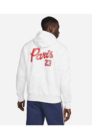 Jordan M J Psg Fleece Hoodie Erkek Gri Sweatshirt