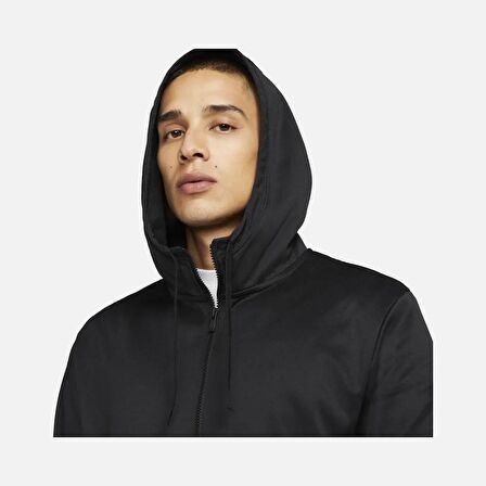 Nike DO2632-010  Sportswear Dri-Fit Sport Utility Pack Fleece Full-Zip Hoodie Erkek Siyah Sweatshirt