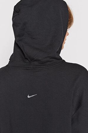 Nike Yoga Luxe Cropped Training Bol Kesim Siyah Crop Kadın Sweatshirt