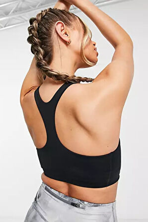 Nike Yoga Dri Fit Swoosh Bra Black Yumuşak Spor Sütyeni Siyah