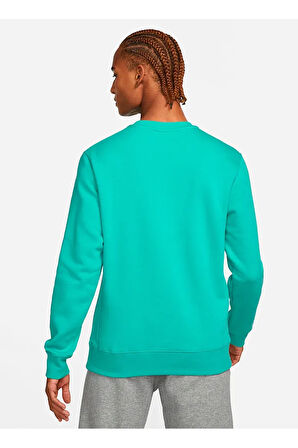 Bisiklet Yaka Yeşil Erkek Sweatshırt BV2662-392 M NSW CLUB CRW BB