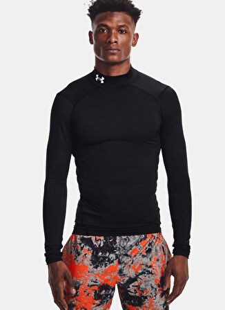 Under Armour Siyah Erkek Compression Düz T-Shirt 1366072-001 UA CG Armour Comp Mock
