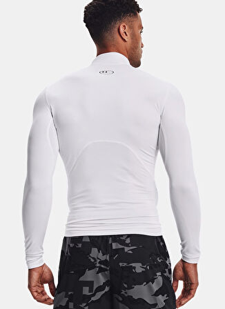 Beyaz Erkek Yuvarlak Yaka Compression Fit T-Shirt 1366072-100 UA CG Armour Comp Mock