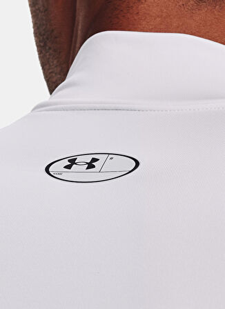 Beyaz Erkek Yuvarlak Yaka Compression Fit T-Shirt 1366072-100 UA CG Armour Comp Mock