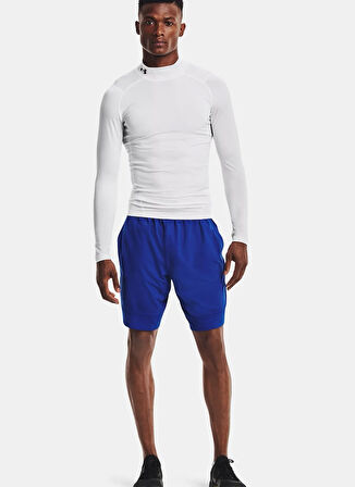 Under Armour 1369606-100-UA HG Armour Comp Mock Beyaz Bisiklet Yaka Dar Düz Erkek T-Shirt