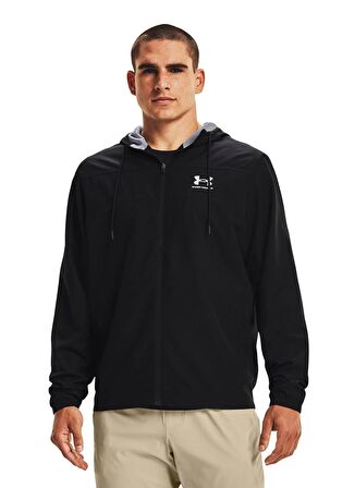Under Armour Siyah Erkek Kapüşon Yaka Bol Kesim Rüzgarlık 1361621-003 UA SPORTSTYLE WINDBREAK