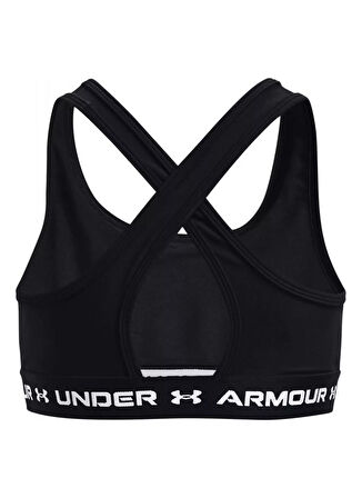 Under Armour Siyah Kız Çocuk Bisiklet Yaka Kolsuz Dar Düz Sporcu Büstiyer 1369971-001 G Crossback Mid Solid