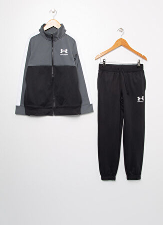 Under Armour Düz Siyah Erkek Çocuk Eşofman Takımı 1373978-001 UA CB Knit Track Suit