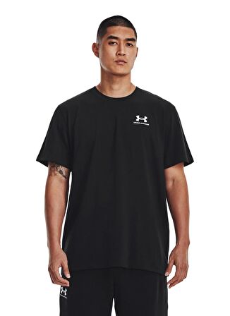 Under Armour 1373997-001 UA M LOGO EMB HEAVYWEIG Siyah Erkek Bisiklet Yaka Oversize T-Shirt