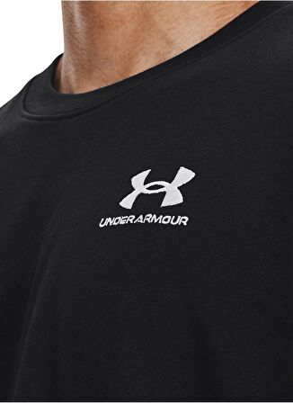 Under Armour 1373997-001 UA M LOGO EMB HEAVYWEIG Siyah Erkek Bisiklet Yaka Oversize T-Shirt