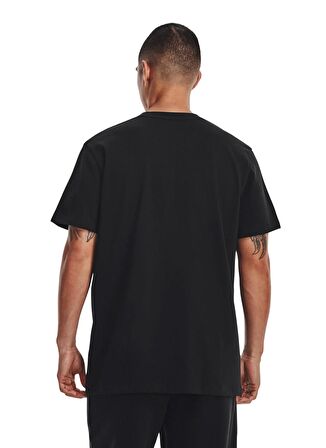 Under Armour 1373997-001 UA M LOGO EMB HEAVYWEIG Siyah Erkek Bisiklet Yaka Oversize T-Shirt