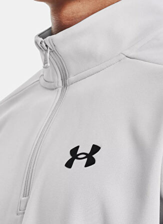 Under Armour 1373358-014-UA Armour Flece 1/4 Zip Gri Fermuarlı Yaka Normal Düz Erkek Sweatshırt